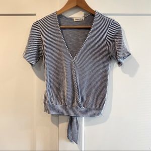 Striped open back top